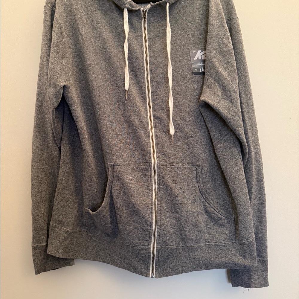 Men's Gray Zip-Up Sweater